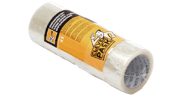 Verpakkingstape cleverpack pp 50x66 ln transp, 6 rol