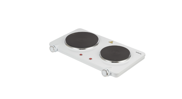 Kookplaat inventum elektrisch 2 zones wit(kp602w)