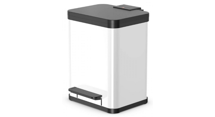 Hailo Öko Duo Plus, pedaalemmer, 2x9 liter, wit, VB 016133