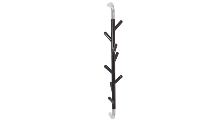 Wandkapstok Linair, 80 cm, 8-haaks, zwart/chroom, VB 718054
