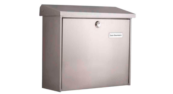 Brievenbus comfort, 38x15x34 cm, zilver, VB 041505