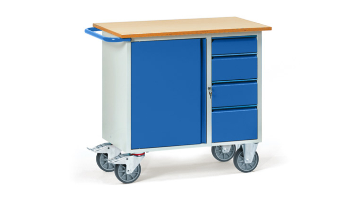 Werkplaatswagen met 4 lades, 985x590mm
