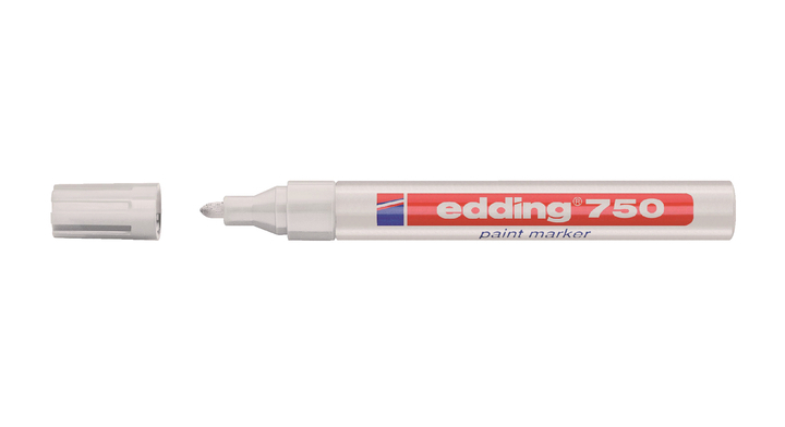 Viltstift edding 750 lak rond 2-4mm wit(4-750049)