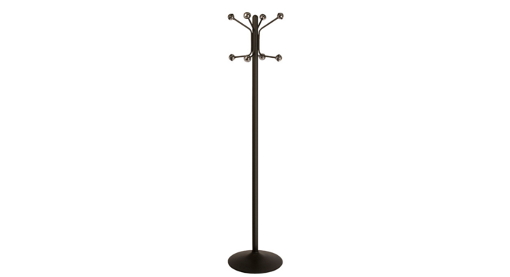 Staande kapstok Bilbao, 173 cm, 8-haaks, zwart, VB 963060