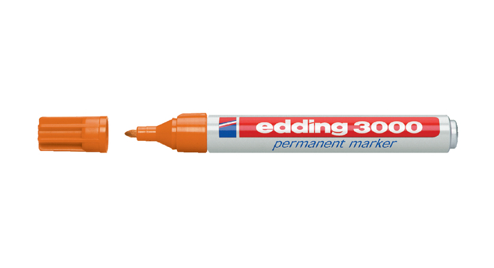 Viltstift edding 3000 perm rond 1.5-3mm oranje