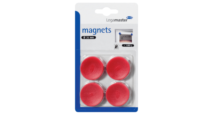Magneet legamaster 30mm rood
