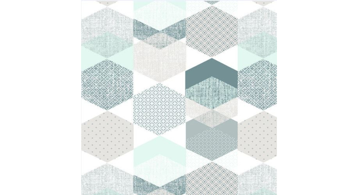 PVC tafelzeil, 120x180 cm, Polygone Blauw (5 stuks)