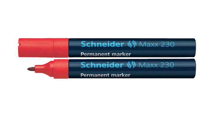 Viltstift schneider 230 perm rond 1.5-3mm rood