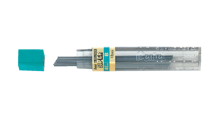 Potloodstift pentel 0.7mm zwart per koker b