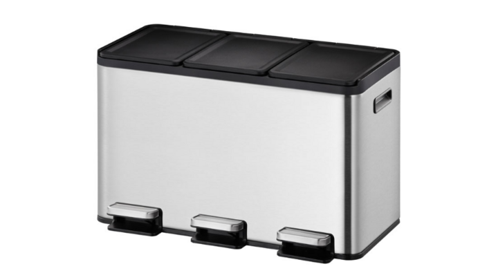 Essential EKO, pedaalemmer, 3x10 liter, mat RVS, VB 822930