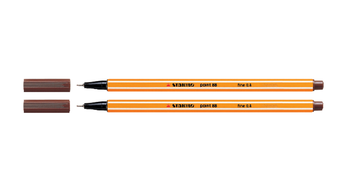 Fineliner stabilo point 88 bruin