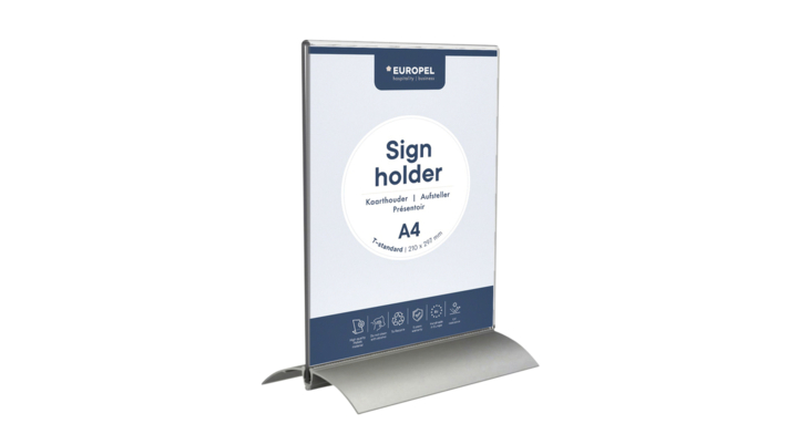 Kaarthouder opus 2 a4 t-standaard acryl alu(350062)