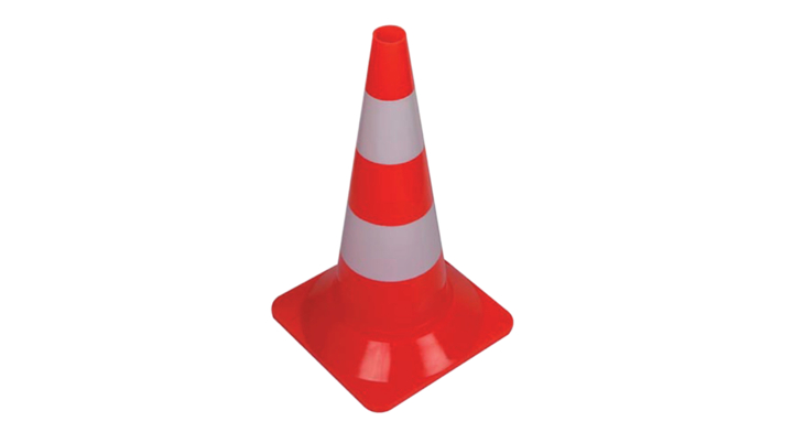 Afbakeningskegel, 50 cm, rood/wit, 1190-50 (1 stuk)