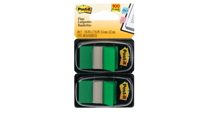 Indextabs 3m post-it 680 25.4x43.2mm duopack groen(6802gre)