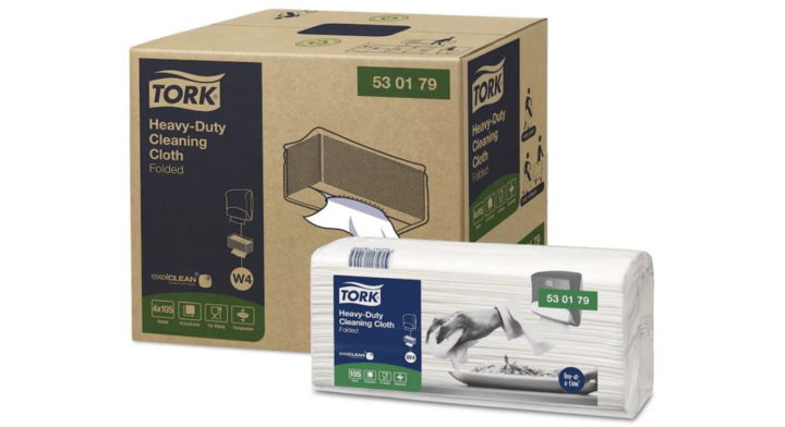 Tork Heavy-Duty | Gevouwen Reinigingsdoek | 41,5x35,5cm | 1-Laags | W4 | Wit | 530179 (420 stuks)