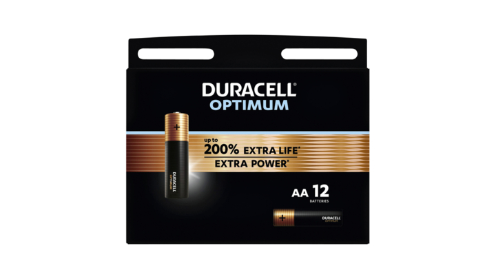 Batterij duracell optimum aa 12st(5000394137905)