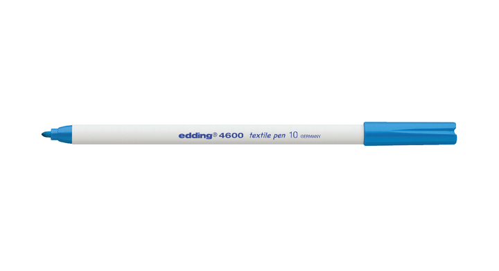 Viltstift edding 4600 textiel rond 1mm lichtblauw(4-4600010)