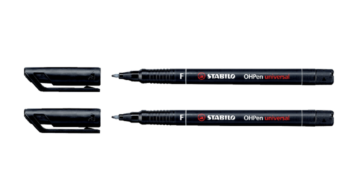 Viltstift stabilo ohp f842 perm rond 0.6mm zwart