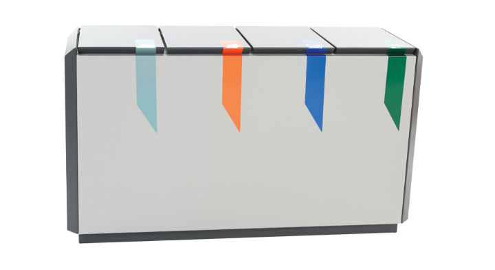 Recyclostar, afvalscheidingsstation, 4x55 liter, VB 708383