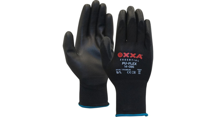 Oxxa PU-Flex, handschoen PU nylon, zwart, S (1 paar)