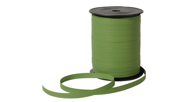 Krullint, paperlook, 10mm x 250m,mosgroen