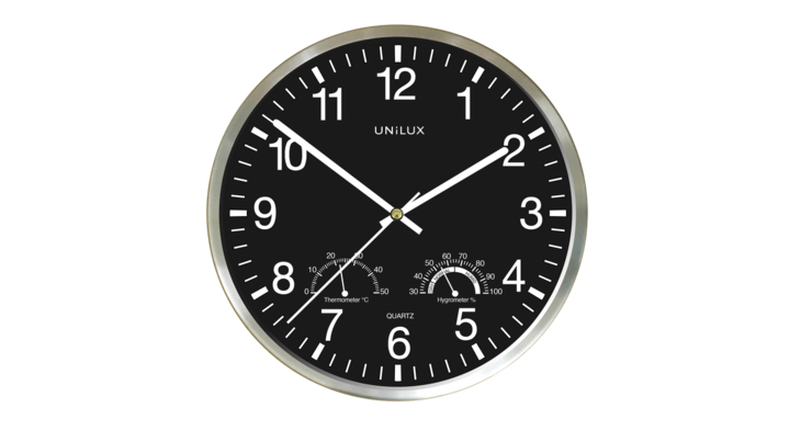 Wandklok unilux wetty grijs(400140807)