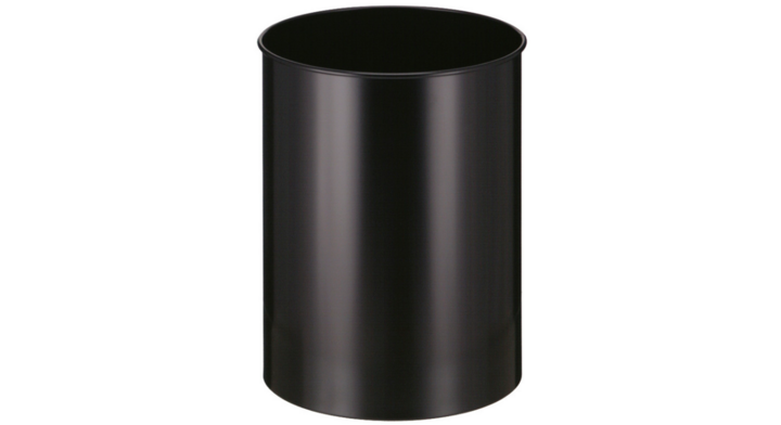Metalen Papierbak | Rond | 30 Liter | Zwart | VB 100300