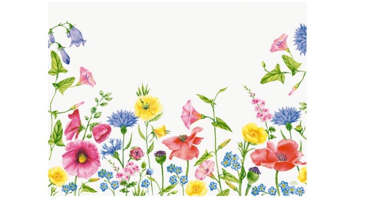 Duni, papieren placemat, 30x40cm, Flowy Meadow, 210283(1000)