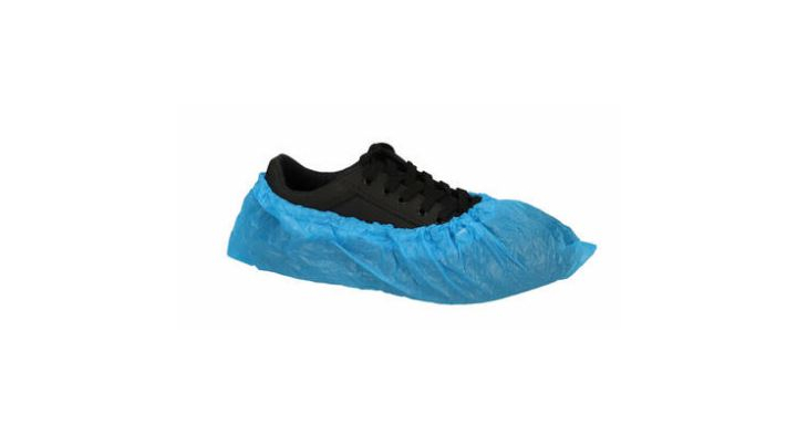 Schoenovertrek, PE, blauw, 40my (2000 stuks)