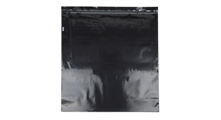 Verzendzak, plastic,  50x46cm+klep, zwart (250 stuks)