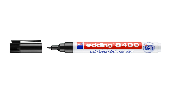 Viltstift edding 8400 cd rom rond 0.5-1mm zwart