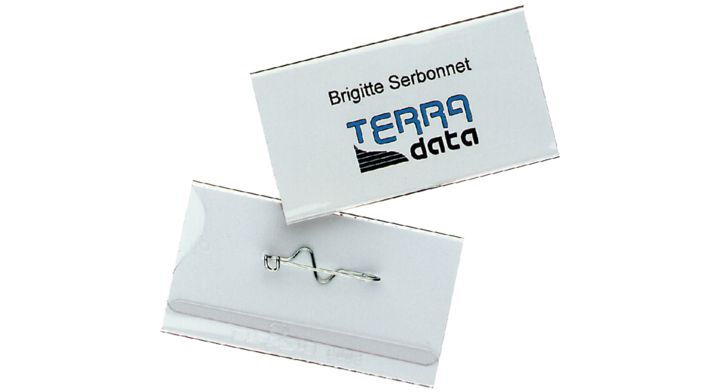Badge durable 8008 met speld 40x75mm