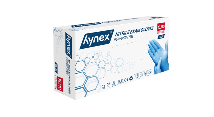 Hynex | Nitril Handschoen | Maat XL | Blauw | Ongepoederd | 30004104 (100 stuks)