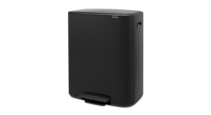 Brabantia, pedaalemmer, 60 liter, mat zwart, VB 211362