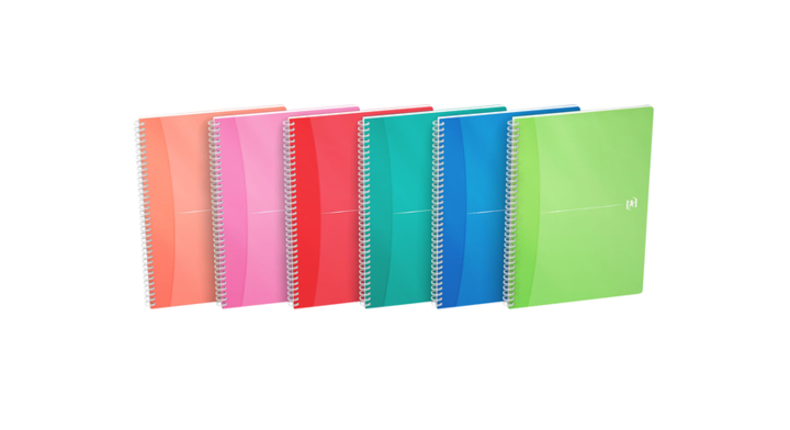 Notitieboek oxford mycolours dsp a4 lijn 90v ass(100104241)