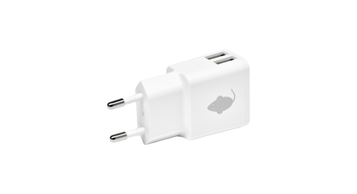 Oplader greenmouse usb-a 2x 2.4a wit(46956552)
