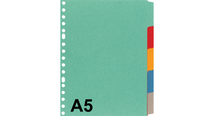 Tabblad kangaro p505m a5 17r blanco 5dlg karton(p505m)