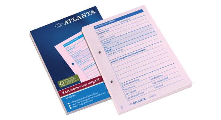 Atlanta, kasbewijs uitgaaf A6, 100 vel, 2-gaats 2540603400