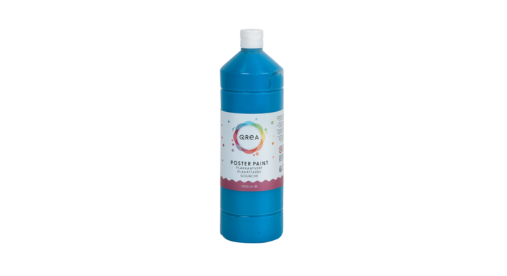 Plakkaatverf qrea blauw 1000ml(47510)