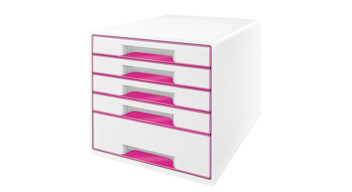 Ladenbox leitz wow 5 laden wit/roze(52142023)