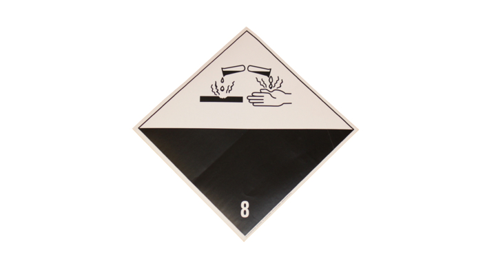 Etiket bijtende stoffen, PE, 300x300mm, permanent (250 st)