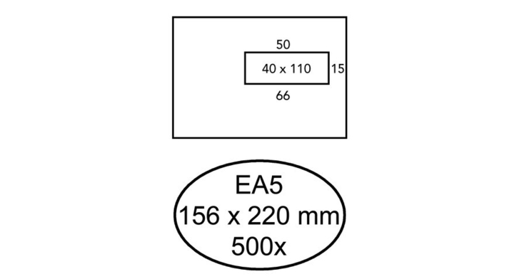 Envelop hermes venster ea5 vr 4x11 zk 80gr 500st