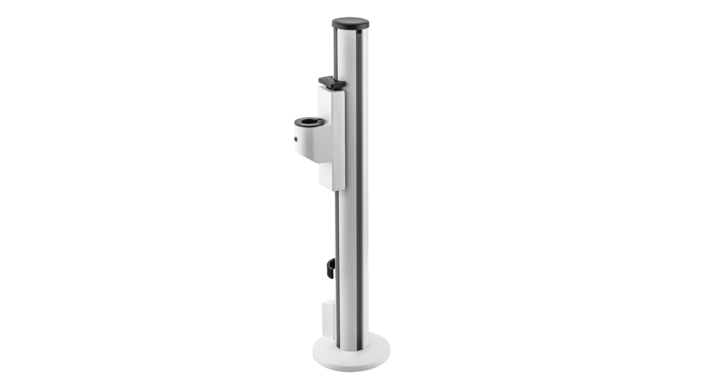 Filex, Galaxy monitorarm kort, topdown klem, Wit