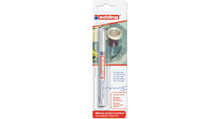 Viltstift edding 780 lak perm rond 0.8mm wit