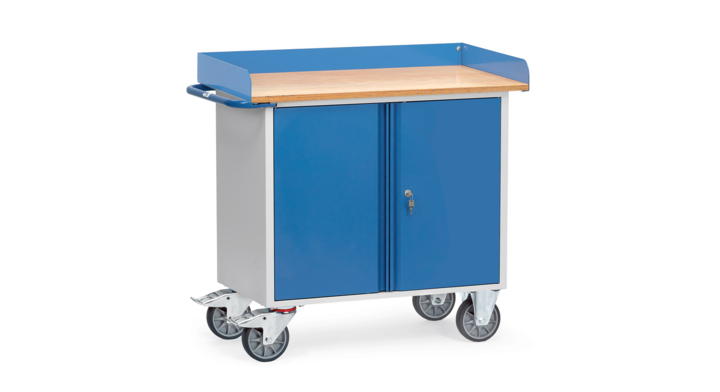Werkplaatswagen werkblad met rand, 985x590mm