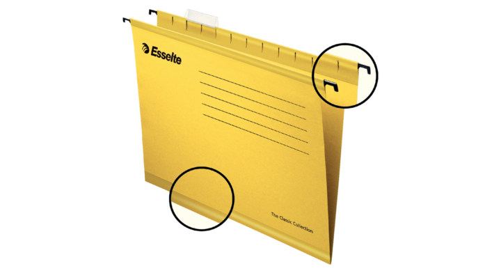 Hangmap pendaflex vert a4 v-bodem geel(90314)