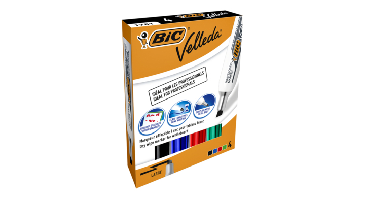 Viltstift bic 1781 whiteboard schuin 3-6mm ass