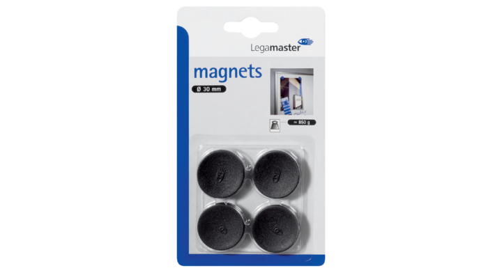 Magneet legamaster 30mm zwart
