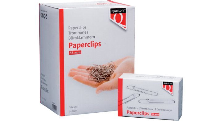 Paperclip quantore r50 55mm lang 100st (315607)