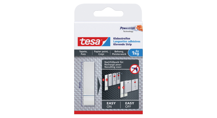 Powerstrip tesa voor behang en pleisterwerk 1kg(77771-00000-